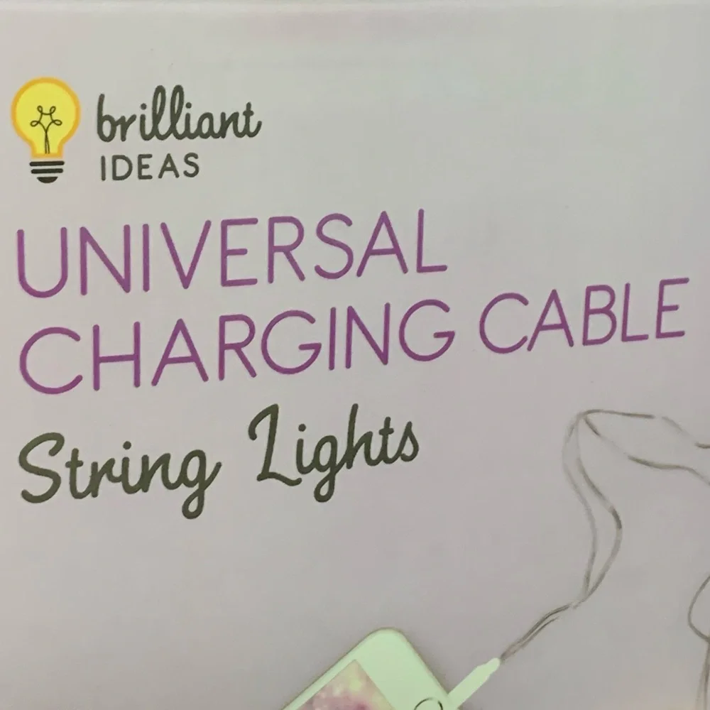 UNIVERSAL CHARGING CABLE Unicorn STRING LIGHTS! 2-in-1 Cute Light-Up Home Decor